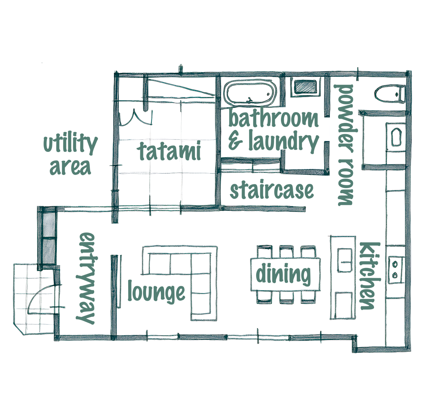 AZEST AWAJI 1階間取り図